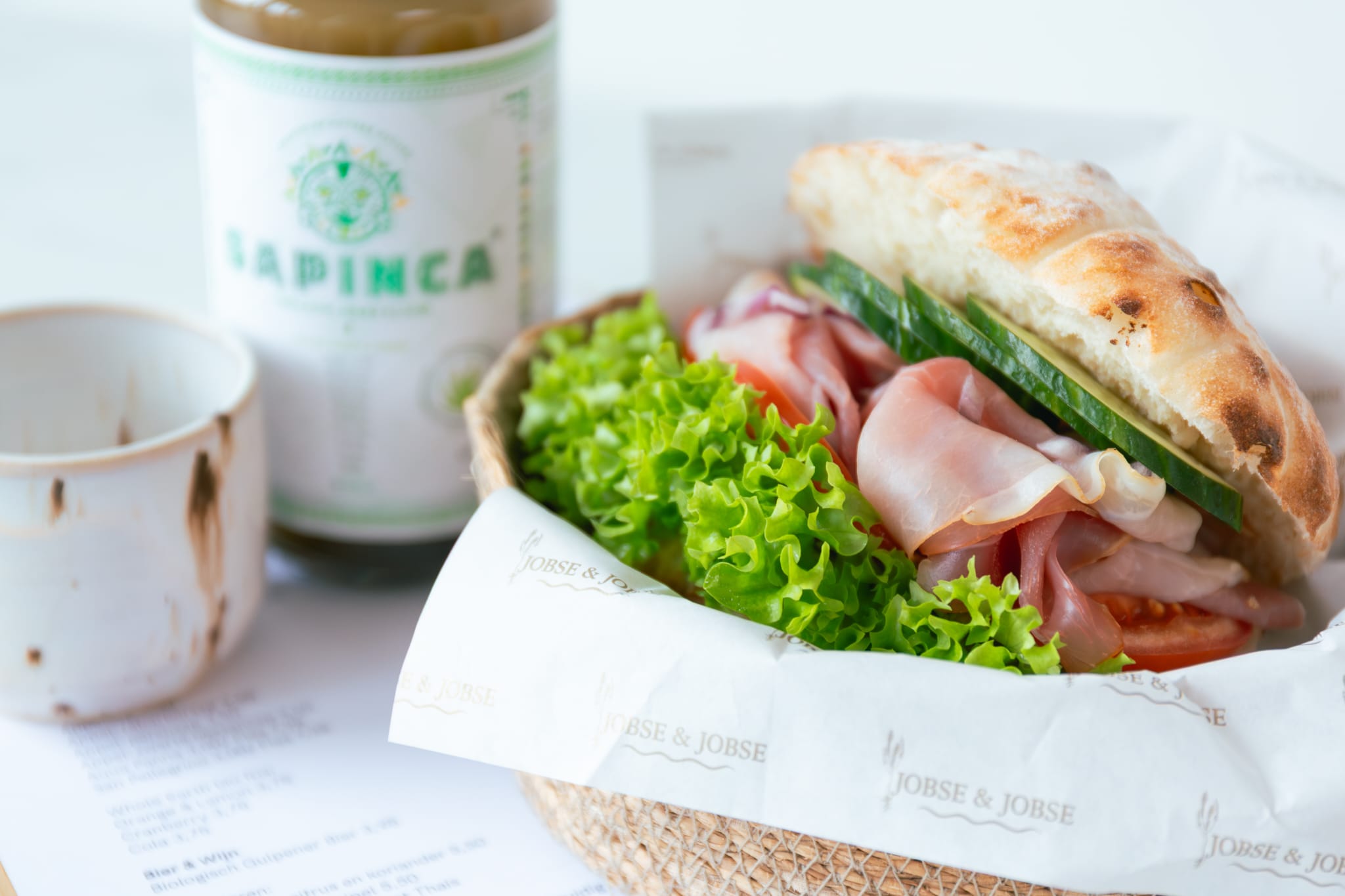Broodje ham met sapinca